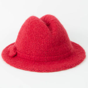 Vintage Fedora Knit Hat Red | Headliners